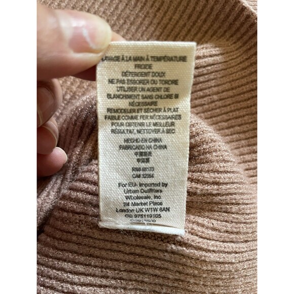 Free People Softly Structured Oversized Tunic Turtleneck Ribbed Sweater Large - Picture 11 of 13